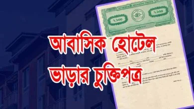 আবাসিক হোটেল ভাড়ার চুক্তিপত্র
