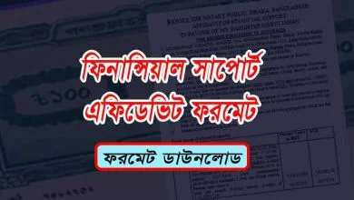 AFFIDAVIT OF FINANCIAL SUPPORT