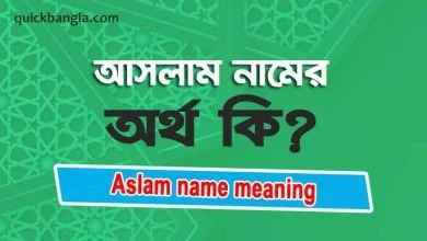 Aslam name meaning in bengali