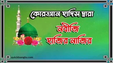 নবীজি হাজির নাজির কোরআন হাদীসের আলোকে দলিল