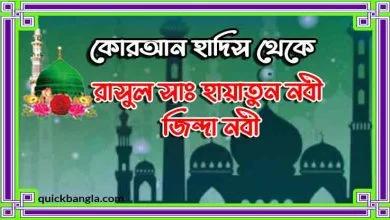 রাসুল সাঃ হায়াতুন্নবী বা জিন্দা নবী