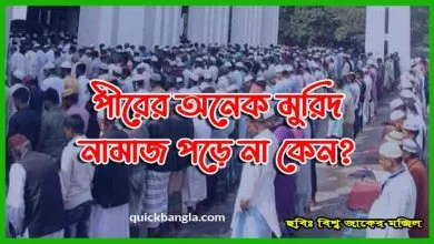 পীরের মুরিদরা নামাজ পড়ে না কেন?
